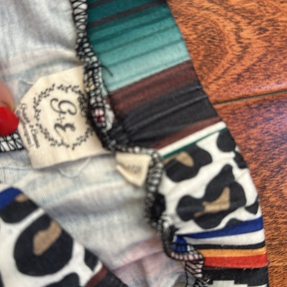 Colorful flare Ruffled pants - Picture 4 of 5